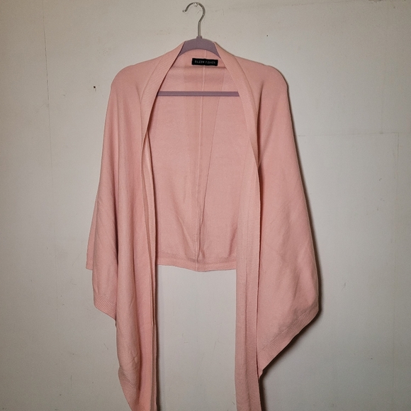 Eileen Fisher Soft Pink Sweater Cape Cardigan One Size - Picture 1 of 3